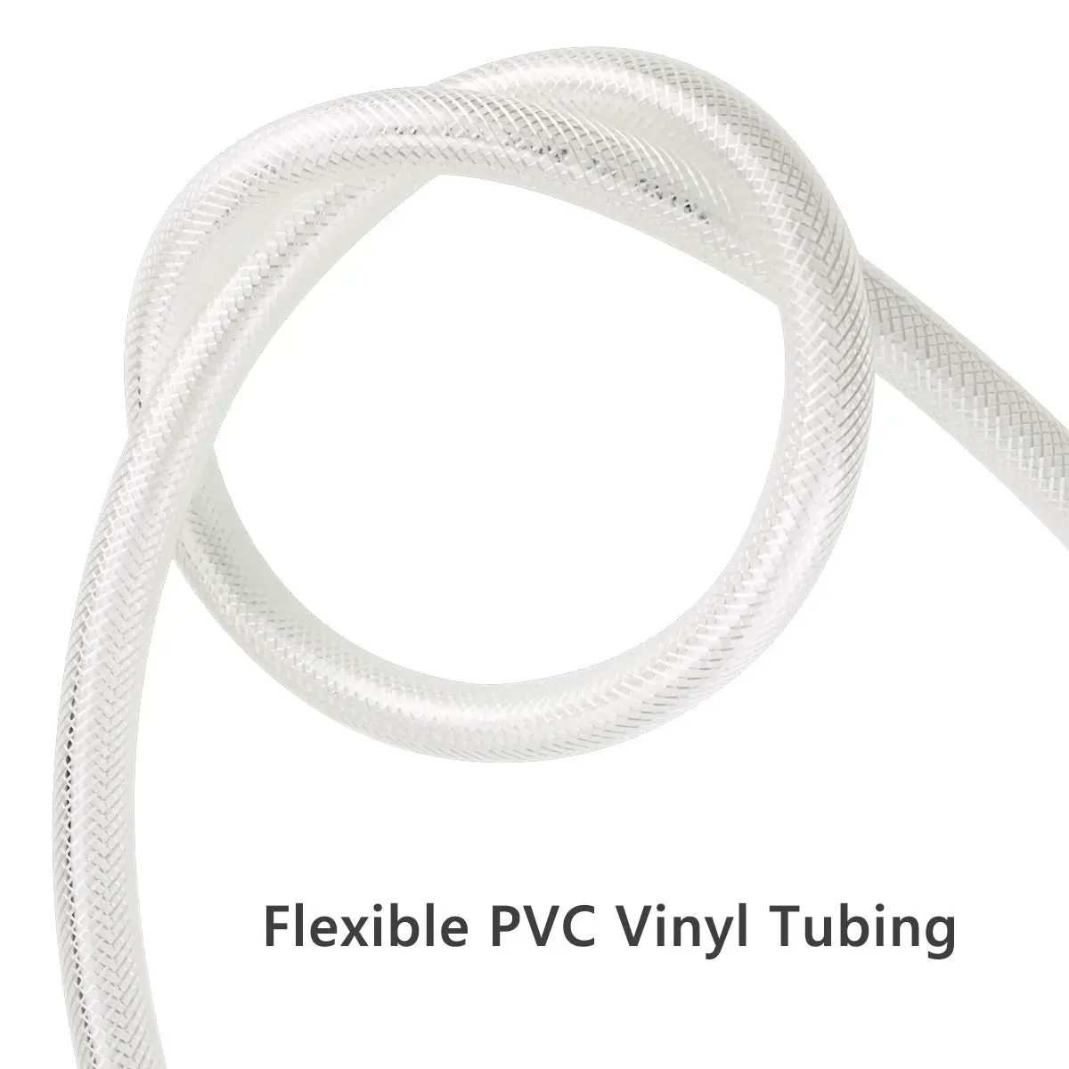 Manguera flexible reforzada con fibra de PVC transparente de 1/2 pulgada